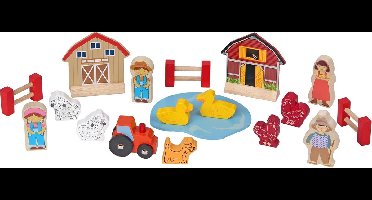 Mentari - Houten treinbaan uitbreidingset boerderij (universeel)