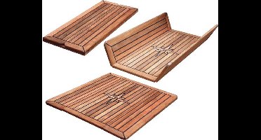 Talamex EUDE Wing Teak Boottafel - inklapbaar opklapbaar tafelblad 80 cm