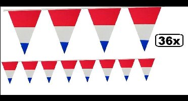 36x Vlaggenlijn rood/wit/blauw Nederland