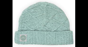Jollein Diamond Knit - Muts - 40cm / vanaf 6 maanden - Vintage Groen