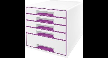 Leitz WOW ladenblok 5 laden - paars