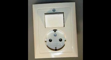 Hager Berker S1 Combinatieschakelaar wandcontactdoos met afdekplaat - 6143568942 - E3HAF