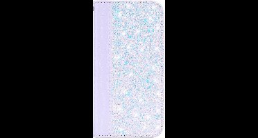Shop4 - Samsung Galaxy M20 (Power) Hoesje - Book Case Krokodil en Glitters Wit