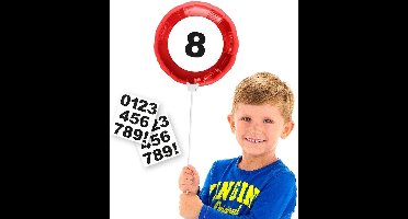 Folat - Miniballon Verkeersbord met stickers