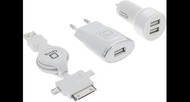 USB laadset universeel wit