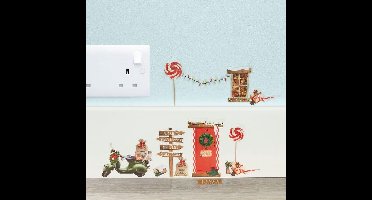 Gingerray Elfjes huis wand stickers - 14 stuks