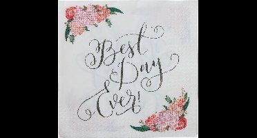 Gingerray Boho 'Best Day Ever' servetten - 33 x 33 cm - Set-20