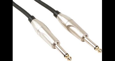 HQ-Power Patchkabel, 2 x jack 6.35 mm, mannelijk, mono, 1 m, perfect voor geluidsoverdracht