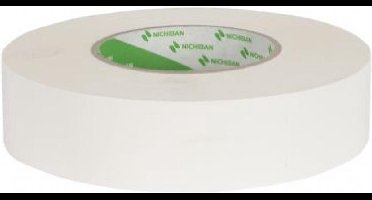 Nichiban® Duct Tape 38mm breed x 50mtr lang - Wit - 1 rol - Podiumtape - Gaffa tape - Met de Hand Scheurbaar - Japanse Topkwaliteit - (021.0171)