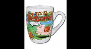 Cartoonmok / Beker   Feestvarken