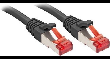 LINDY 47784 RJ45 Netwerkkabel, patchkabel CAT 6 S/FTP 15.00 m Zwart 1 stuk(s)