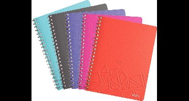 Leitz Urban Chic Notitieboek  - A5 - Gelijnd - Spiraalgebonden Met Kartonnen Kaft - Assorti