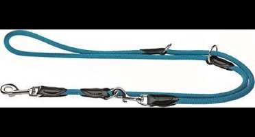 Hunter hondenriem freestyle verstelbaar turquoise 200 cmx8 mm