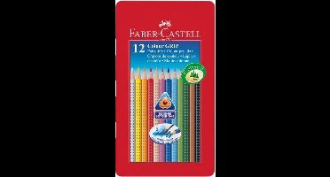 Kleurpotlood Faber Castell GRIP metalen etui a 12 stuks doos met 5 stuks