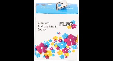 FLWR - Labelprinterrol / 99010 / S0722370 Wit - geschikt voor Dymo