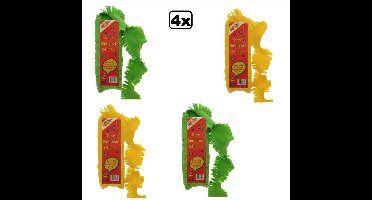4x Crepe guirlande brandveilig groen/geel 24 meter