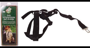 Nylon veiligheidstuig halsband max. 6 cm - buik max. 8 cm zwart 50-60 x 70-80 cm - 1 ST