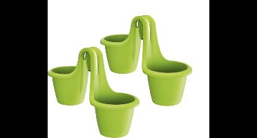 Bloembak Balkonbak Respana Twins 46x22x34cm LIME Prosperplast / 2 STUKS ! /