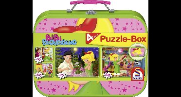 Schmidt - Legpuzzel - Bibi Blocksberg, puzzelbox, 2x60 & 2x 100 stukjes in metalen koffer - Kinderen - vanaf 6 jaar