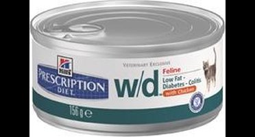 Hill's Prescription Diet W/D - Low Fat Diabetes - Kattenvoer - 24 x 156 g