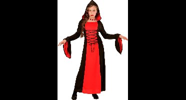 "Gravin kostuum rood met zwart voor meisjes - Kinderkostuums - 146/152"