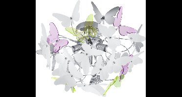 REALITY BUTTERFLY - Plafondlamp - Chroom - excl. 3x G9 3 - Plafondbevestiging