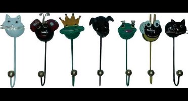 Set van 7 metalen wandhaken