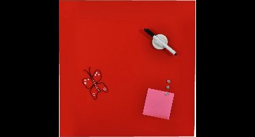 DESQ Glassboard magnetisch 45x45 cm rood