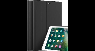 Hoes geschikt voor iPad 2017 / 2018 9.7 inch - Book Case Mat Zwart