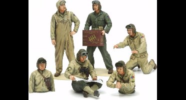 Tamiya Modelbouwpakket Militaire voertuigen - 35347 U.S. Tank Crew set - European Theater - 6 Figuren Plastic - 1:35 - Modelbouw