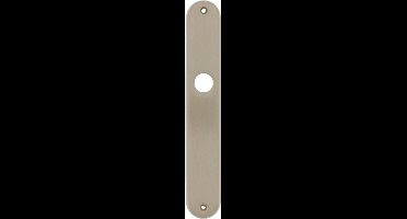 Langschild ovaal blind nikkel mat