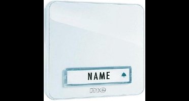 m-e modern-electronics KTA-1 W Belplaat Met naambord 1-voudig Wit 12 V/1 A