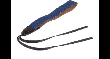 Camera Schouderband / Spijkerstof Nekriem / Denim Camerariem - Type Cowboy Donkerblauw
