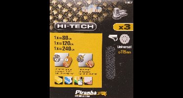 Piranha Schuurgaas 115mm ass. (K80. K120. K240)