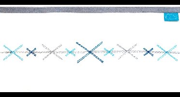 Nijntje Ledikantlaken - Crozz - 100 x 150 cm - borduur + bias band - jade