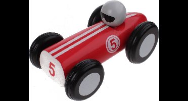 Jouéco Houten Raceauto 16 Cm Rood