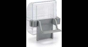 Beeztees Voer- en Drinkbak - Vogel - Transparant/Grijs - 2ST