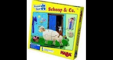 Haba Schaap & Co. - Memospel met puzzelfiguren en dobbelsteen - 5633