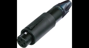 Neutrik NC3FM-C-B XLR-connector Stekker, recht, Bus, recht Aantal polen: 3 Zwart 1 stuk(s)