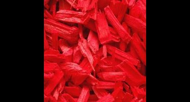 Houtsnippers Gekleurd Klein / Decochips 10-20mm - ROOD - Bodembedekking Bloempotten en Plantenbakken - Zak 5 ltr