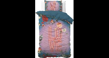Dreamhouse Led Love - Dekbedovertrek - Eenpersoons - 140x200/220 + 1 kussensloop 60x70 - Turqouise