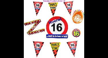 16 jaar Feest Pakket M  PPD Versiering