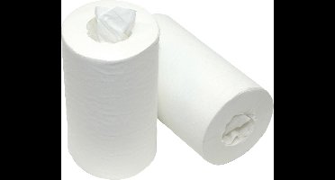 Poetspapier mini op rol 1 laags 120m x 20cm - 12 rollen