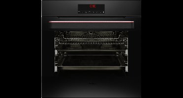 Amica ED57589BA+ Q-TYPE PYRO - Inbouwoven XXL 77 L - Matzwart - Automatische deuropening - BakingPro System - Verlichte handgreep - 150°C in 3 min