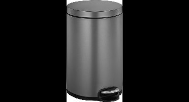 EKO - Serene pedaalemmer 12 liter - Steel Plastic - platinum - Prullenbak