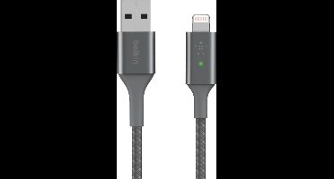 Belkin Boost-Up Charge - Telefoniekabel -  Smart LED USB-A naar Lightning-kabel - Grijs
