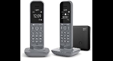 Gigaset CL390A - Duo Dect telefoon - Met antwoordapparaat - Ergonomisch design - duidelijk contrast - - Grijs