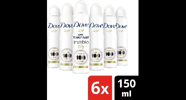 Dove Invisible Dry Anti-Transpirant Deodorant Spray - 6 x 150 ml - Voordeelverpakking