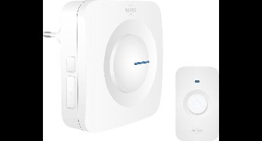 ELRO DB3000 Draadloze Deurbel Set – Plug-in Ontvanger - Bereik 300 meter - IP65 Waterdicht - 64 Melodieën - Wit
