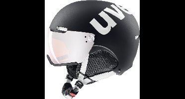 Uvex Hlmt 500 Visor Unisex skihelm - Zwart/wit - Mat